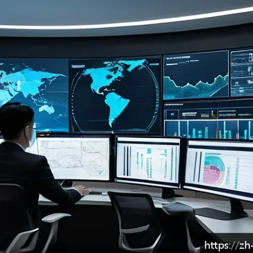 정보보호정책 수립과 평가 - A modern corporate office scene showing a diverse team of cybersecurity professionals collaborating ...